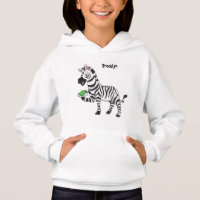 Funny Zebra Cartoon Illustration