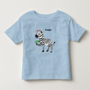Funny Zebra Cartoon Illustration Kleinkind T-shirt
