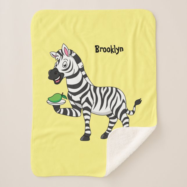 Funny Zebra Cartoon Illustration Sherpadecke (Vorderseite)