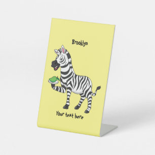 Funny Zebra Cartoon Illustration Sockelschild