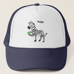 Funny Zebra Cartoon Illustration Truckerkappe