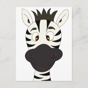 Funny Zebra Cartoon Postkarte
