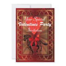 Funny Zebra & Liebe Herzens Valentines Party