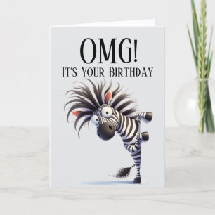 Funny Zebra Thema Geburtstagskarte Feiertagskarte