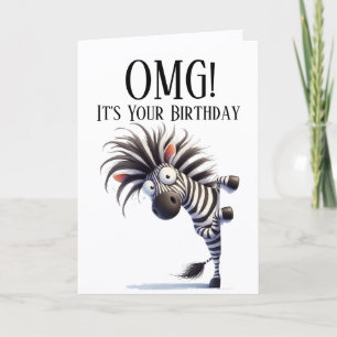 Funny Zebra Thema Geburtstagskarte Feiertagskarte