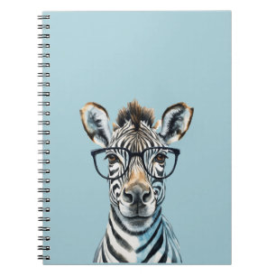 Funny Zebra Tragend Brillen Notizblock