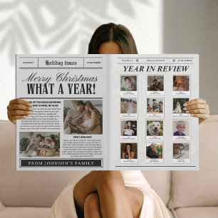 Funny Zeitung Weihnachtskarte, was für ein Jahr Karte