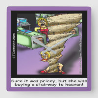 Funny Zep Treppe Square Wall Clock