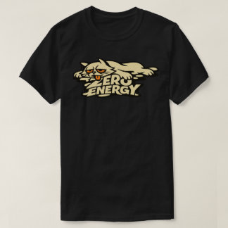 Funny Zero Energy Cat Melting Illustration T-Shirt