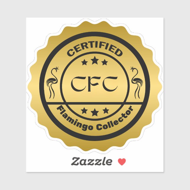 Funny zertifiziert Flamingo Collector Black and Go Aufkleber (Blatt)