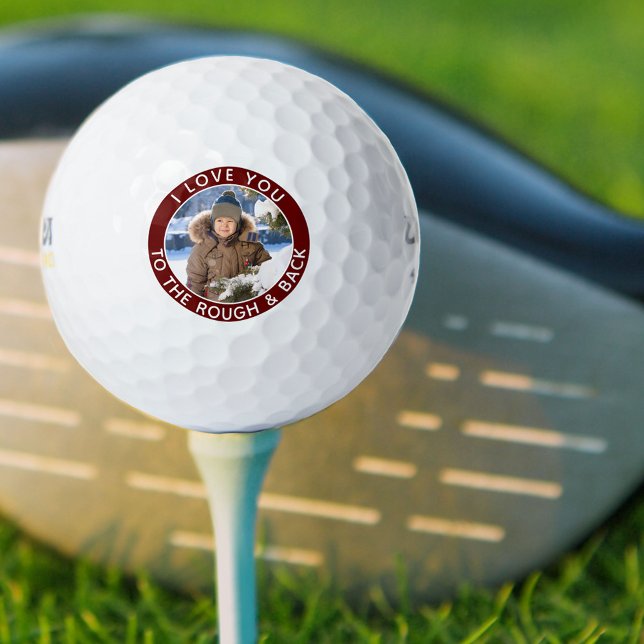 Funny Zitat Burgund White Custom Kids Foto Golfball (Von Creator hochgeladen)