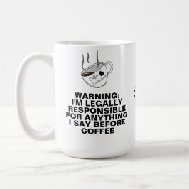Funny Zitat (Coffein Meme, Joke, Custom Monogram Kaffeetasse
