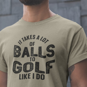 Funny Zitat Es braucht viel Kugel zum Golf wie ich Tri-Blend Shirt
