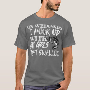 Funny Zitat Fishing Printed on Back 1355 T-Shirt