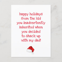 Funny Zitat für Bonus Mama Weihnachten Postkarte