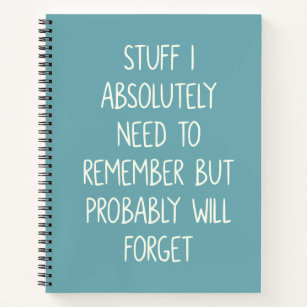 Funny Zitat für vergessene Menschen zu tun Liste A Notizbuch