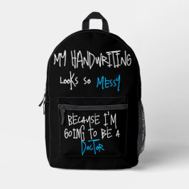 Funny Zitat Future Doctor Black Printed Rucksack