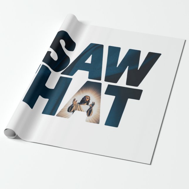 Funny Zitat Jesus Meme sah ich, dass Christlich Geschenkpapier (Ungerollt)