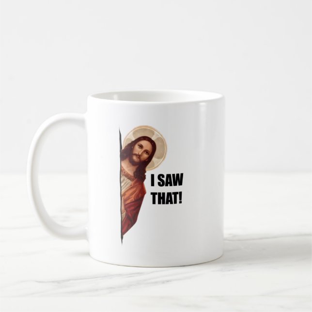 Funny Zitat Jesus Meme sah ich, dass Christlich Kaffeetasse (Links)