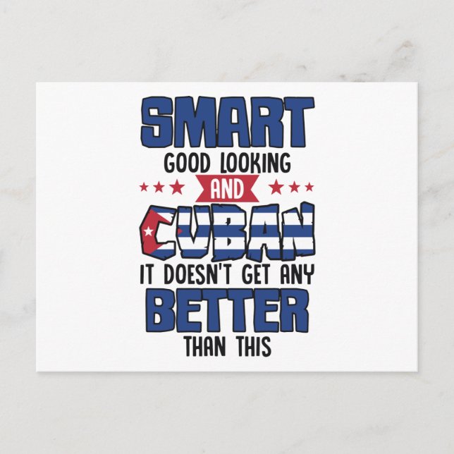 Funny Zitat kubanische Flaggenstaatlichkeit Postkarte (Vorderseite)