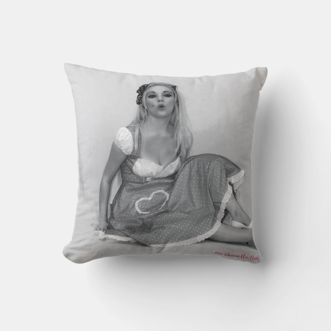 Funny Zitat Naughty Story Pinup Kissen Kissen (Vorderseite)