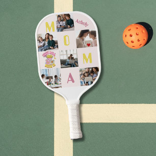 Funny Zitat Personalisiert 6 Fotos Pickleball Mama Pickleball Schläger