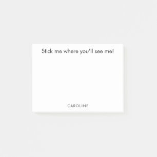 Funny Zitat Personalisiert Schwarz-weiß Vergessen  Post-it Klebezettel