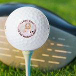 Funny Zitat Pink White Custom Kids Foto Golfball<br><div class="desc">Personalisierte Foto Golfbälle mit bearbeitbarem Text. Die komische Formulierung lautet "i Liebe you to the rau & back" in schwarzer Typografie,  auf rosa Hintergrund. Die Fotovorlage ist für Sie ein Set,  um Ihr eigenes Foto,  wie z.B. ein Foto Ihres Kindes oder Enkels,  hinzuzufügen.</div>