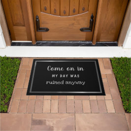 Funny Zitat Silber Grenze Personalisiert Fußmatte