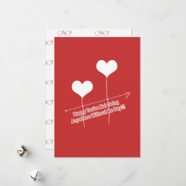 Funny Zitat und herzgestapelte Balloons Feiertagskarte