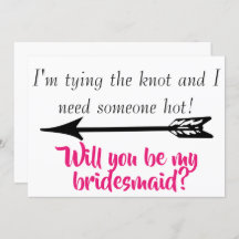 Funny Zitat Werden Sie meine Bridesmaid?