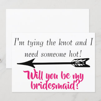 Funny Zitat Werden Sie meine Bridesmaid? Einladung