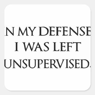 Funny Zitat Witty Manly Typografy Quotes Quadratischer Aufkleber