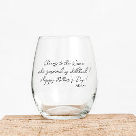 Funny Zitates Mutter's Day Geschenke Skript Modern Weinglas Ohne Stiel