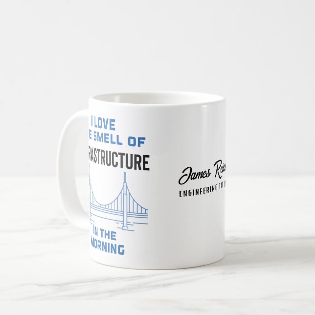 Funny Zivil Engineering Bridge Engineer Kaffeetasse (Vorderseite Links)