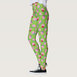 Funny Zombie Brains Cupcake Muster Leggings