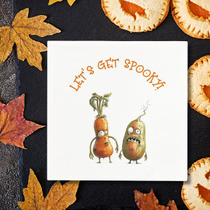 Funny Zombie Gemüse Halloween Serviette