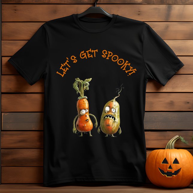 Funny Zombie Gemüse schwarz Halloween T-Shirt (Von Creator hochgeladen)