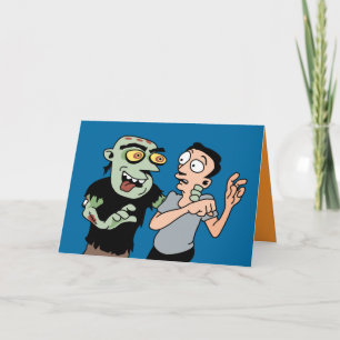 Funny Zombie Halloween Card Karte