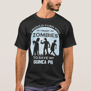 Funny Zombie Halloween Guinea Ping T-Shirt