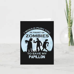 Funny Zombie Halloween Pet Papillon Karte