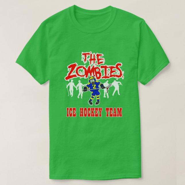 Funny Zombie Hockey Sports Team für Zombie Lo T-Shirt (Design vorne)