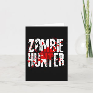 Funny Zombie Hunter Design für Jungs Mädchen Hallo Karte