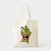 Funny Zombie Karikatur für Tote Tasche