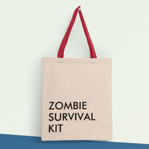Funny ZOMBIE Moderne Typografie Minimalistisch Tragetasche