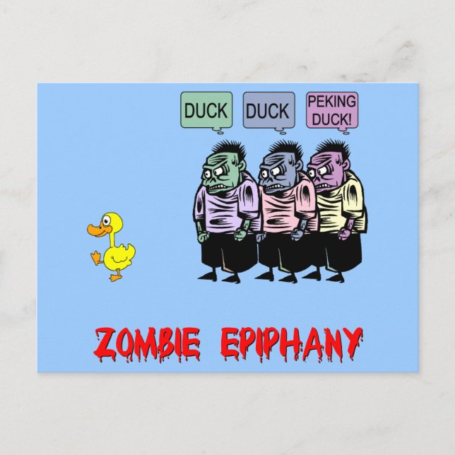 Funny Zombie Postkarte (Vorderseite)