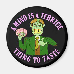Funny Zombie Professor Proverb Magnet