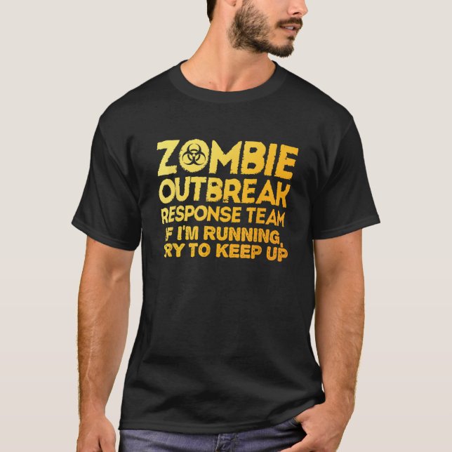 Funny Zombie Running Designs für Männer Frauen Run T-Shirt (Vorderseite)