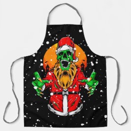 Funny Zombie Santa Claus Weihnachten Schürze