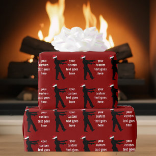 Funny Zombie Santa Custom Red Christmas Geschenkpapier